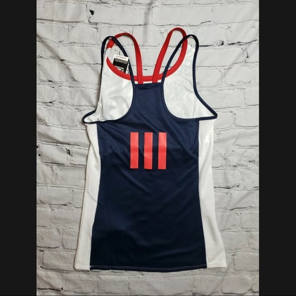 ADIDAS BOSTON MARATHON WOMENS RUNNING TANK SIZE SMALL JERSEY WHITE USA AEROREADY - Picture 2 of 4